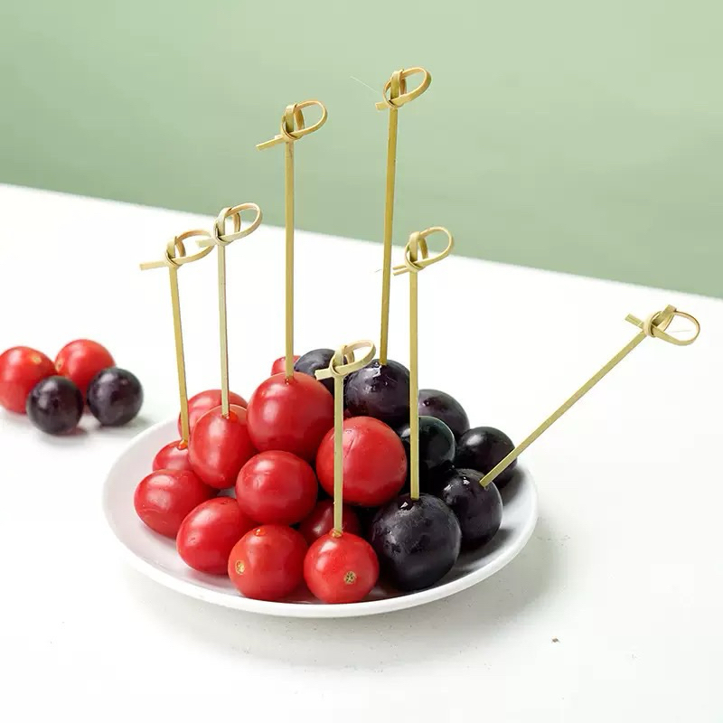 花結串 竹結串 100入 竹叉 竹籤 造型叉 水果叉 裝飾用品 調酒用品