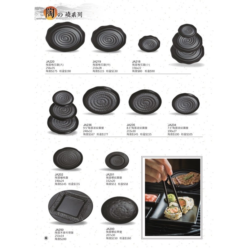 陶燒系列 宏興美耐皿 餐具 餐盤 台灣製造 耐溫120度 通過SGS檢驗合格證明