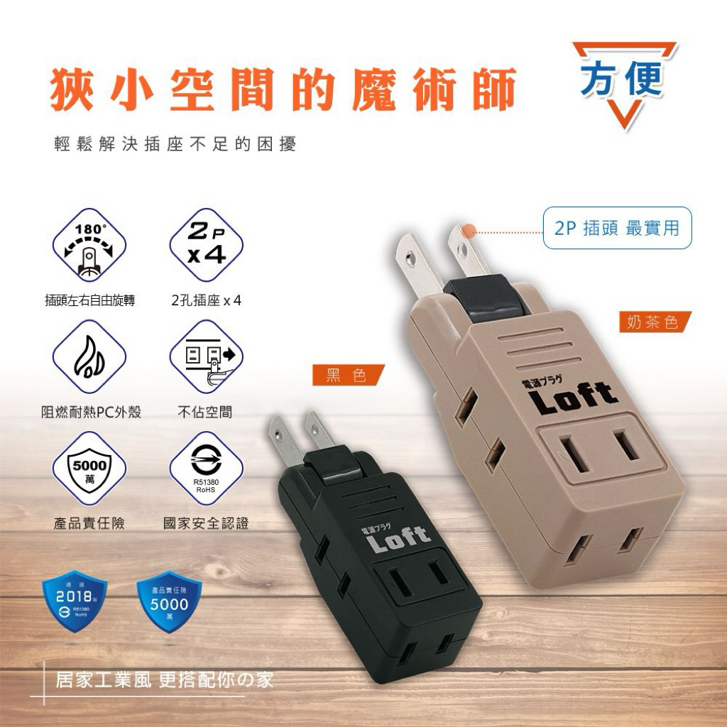 LL-825R 日式轉向四面插 Dr.Av