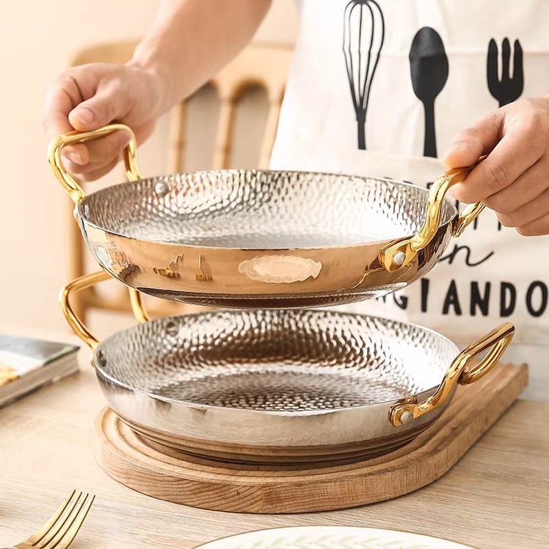 玫瑰金雙耳錘點鍋